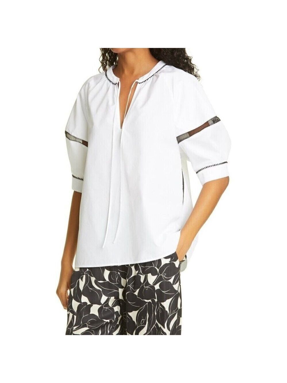 Judith & Charles BNWOT womens "magnolia" puff sleeve blouse sz 2